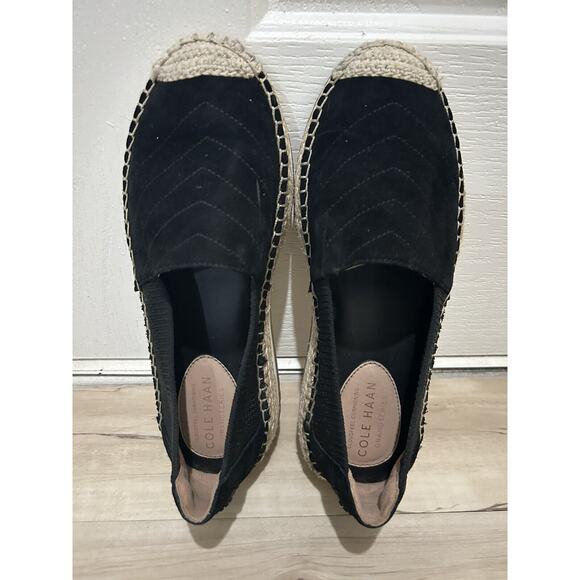 Cole Haan Black Cloudfeel Espadrille Loafer Women Size 6 - Picture 5 of 6